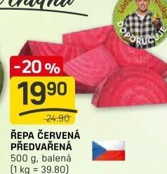 Červená řepa předvařená