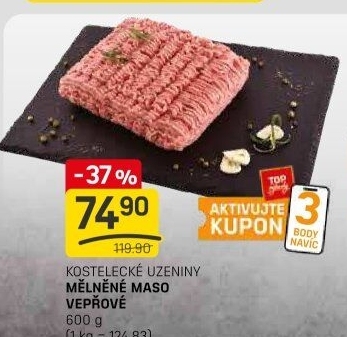 Maso mělněné vepřové Kostelecké uzeniny