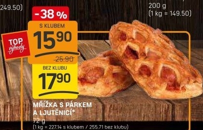 Mřížka s párkem