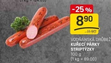 Párky kuřecí striptýzky Vodňanské kuře