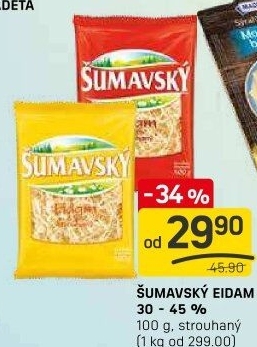 Sýr Eidam strouhaný Šumavský