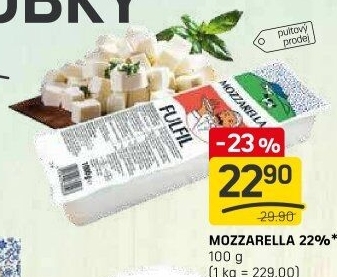 Sýr Mozzarella cihla Fulfil