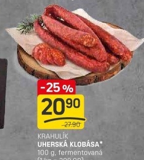 Uherská klobása Krahulík