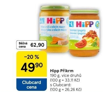 Příkrmy Bio HiPP