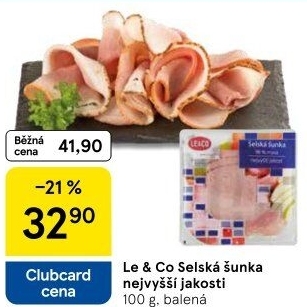 Šunka selská nejvyšší jakosti LE&amp