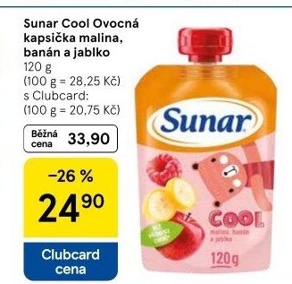 Kapsička do ručičky Ovocné pyré Cool Sunar