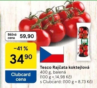 Rajčata keříková Tesco