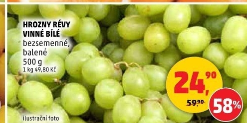 Hrozny bílé bezsemenné