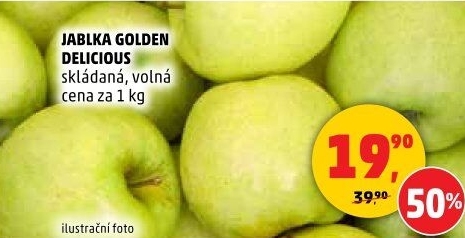Jablka Golden Delicious