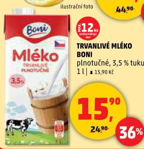 Mléko trvanlivé Boni - 3,5% plnotučné