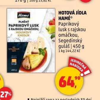 Paprikový lusk s knedlíkem Hamé