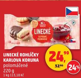 Rohlíčky linecké Karlova Koruna