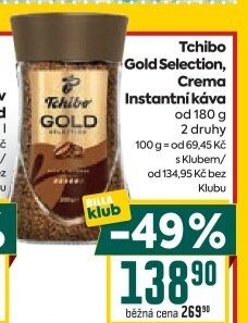 Instantní káva Crema Tchibo Gold Selection
