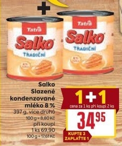 Mléko kondenzované Salko Tatra
