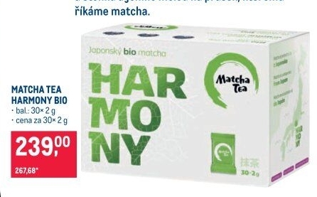 Čaj zelený bio Matcha Tea Harmony