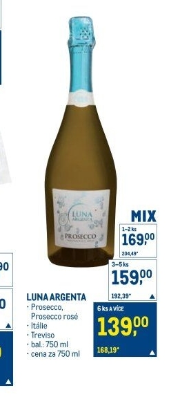 Prosecco rosé Luna Argenta