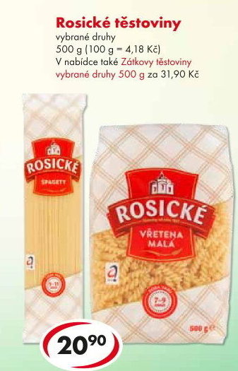 Těstoviny bezvaječné Rosické