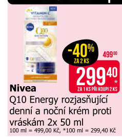 Balení krém denní a noční proti vráskám Q10 Energy Nivea