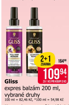 Balzám na vlasy ve spreji Expres Gliss Schwarzkopf