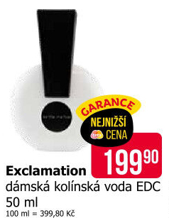 Dámská kolínská voda Exclamation