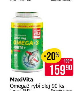 Doplněk stravy Omega 3 Forte + MaxiVita