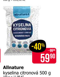 Kyselina citronová Allnature