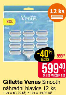 Náhradní hlavice dámské Smooth Venus Gillette