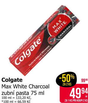 Pasta na zuby Max White Charcoal Colgate