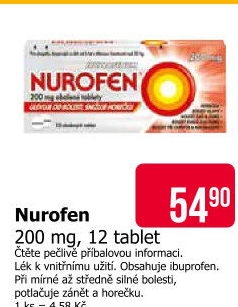 Tablety proti bolesti 200 Nurofen