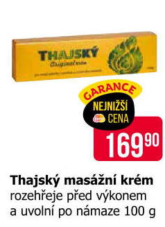 Thajský masážní krém N848