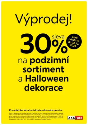 akční leták XXXLutz 9.10.2025-23.10.2025