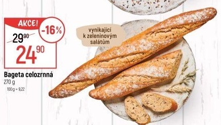 Bageta celozrnná