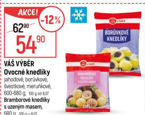 Knedlíky ovocné mražené Váš Výběr