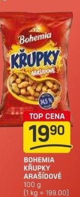 Křupky arašídové Bohemia Chips