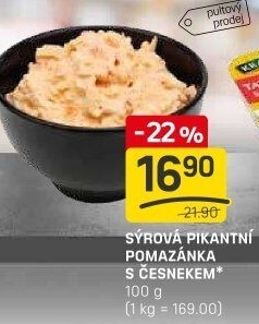 Pikantní sýrová pomazánka s česnekem