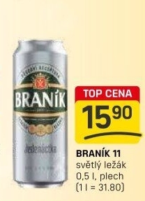 Pivo světlý ležák 11° Jedenáctka Braník