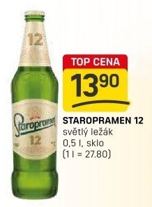 Pivo světlý ležák 12° Staropramen