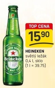Pivo světlý ležák Heineken