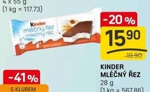 Řez mléčný Kinder
