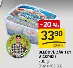 Sleďové závitky v aspiku Rybex