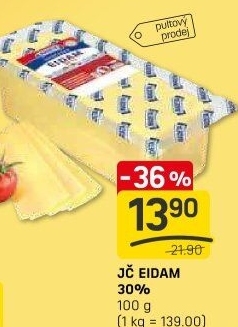 Sýr Eidam Jihočeský 30% Madeta