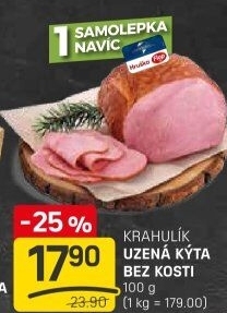 Uzená kýta bez kosti Krahulík