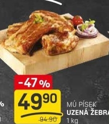 Vepřová uzená žebra Maso uzeniny Písek