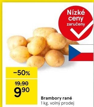 Brambory konzumní rané