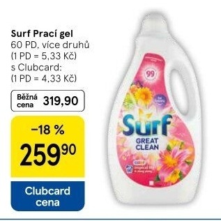 Prací gel Surf