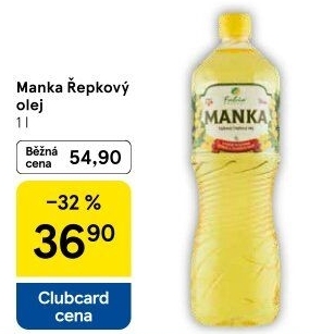 Řepkový olej Manka Fabio