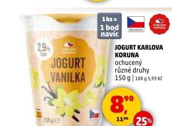 Ochucený jogurt Karlova Koruna