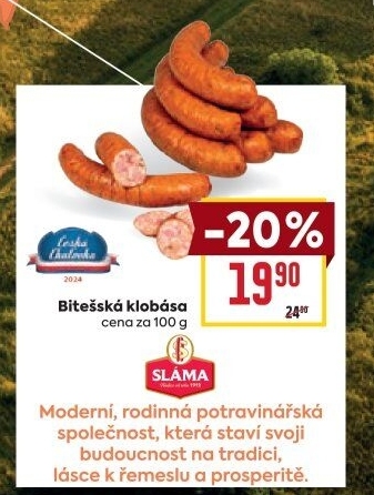 Klobáska bítešská Sláma