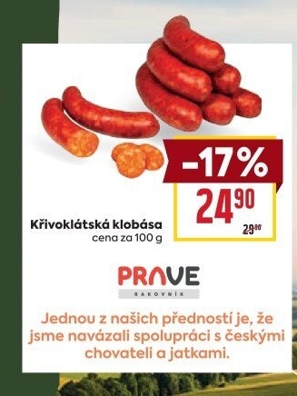 Křivoklátská klobása Prave Rakovník