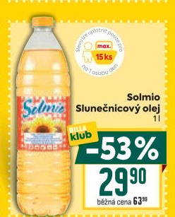 Slunečnicový olej Solmio